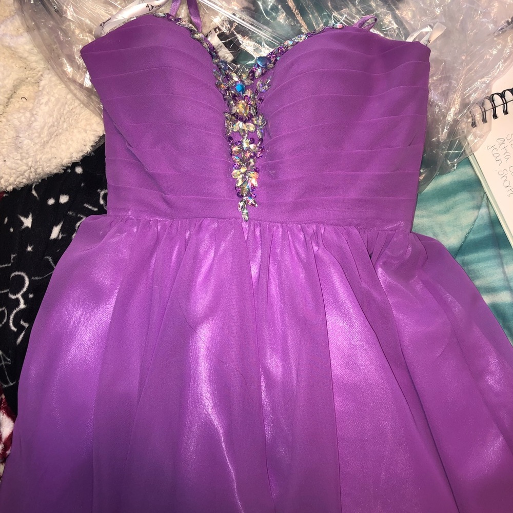 Purple cocktail dress